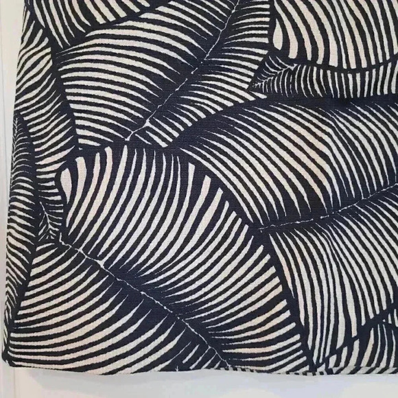 Ann Taylor Women's Navy & Cream Cotton/Spandex Palm Leaf Print Lined Mini Pencil - Picture 6 of 11